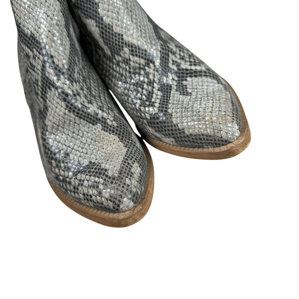 Makis Kotris Snake Leather Women's Cowboy Ankle Boots Sz‎ 39 Made in Greece - Picture 3 of 16